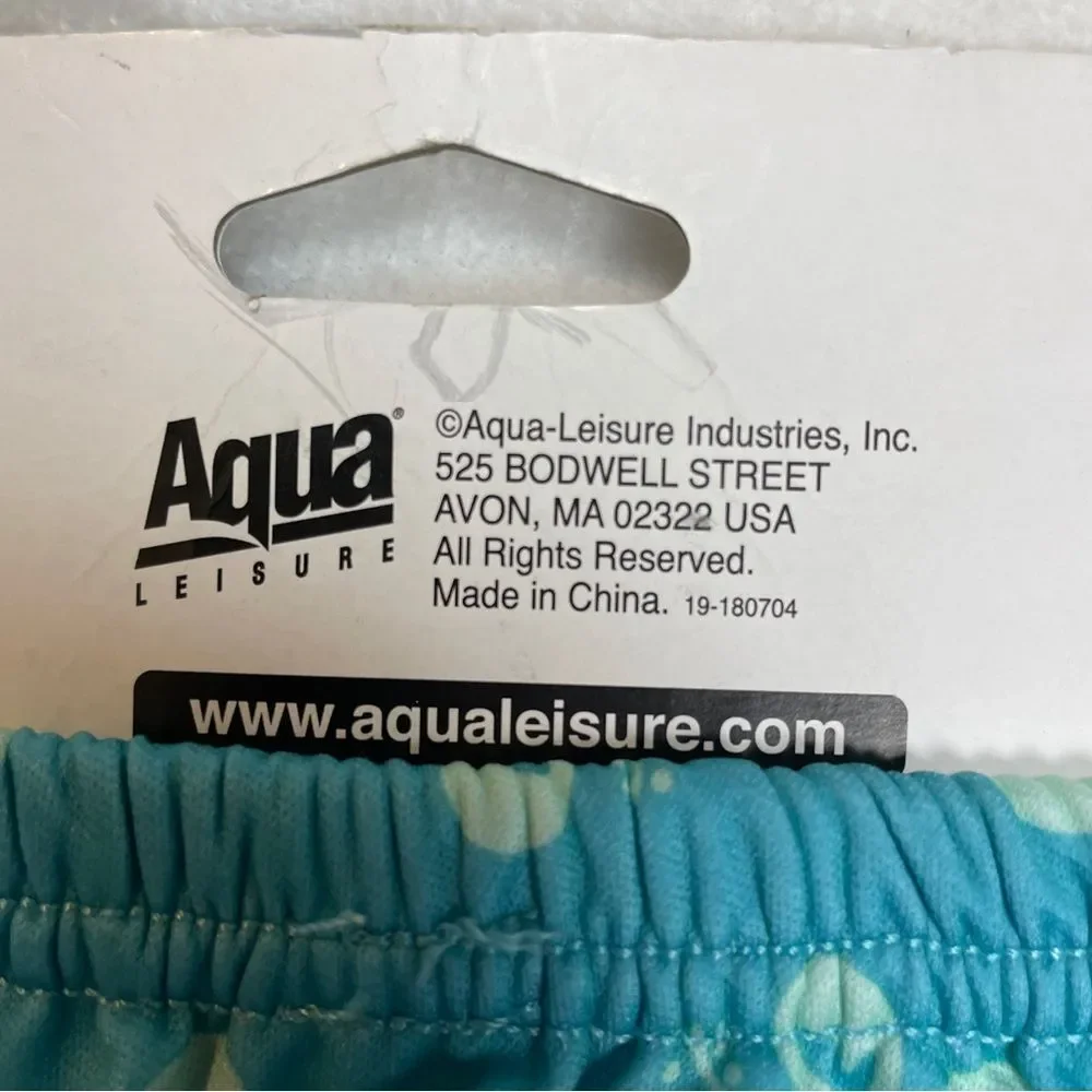 13 - 18 lbs 6 Months Reusable Swim Diaper - Blue & Pink Ruffles UPF 50